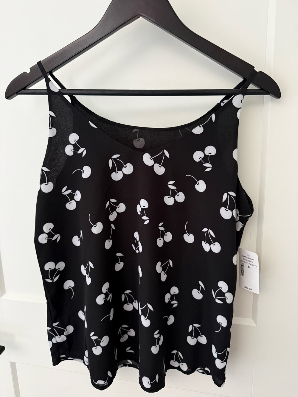 Ricki's Black Cherry Print Satin Cami Tank Top